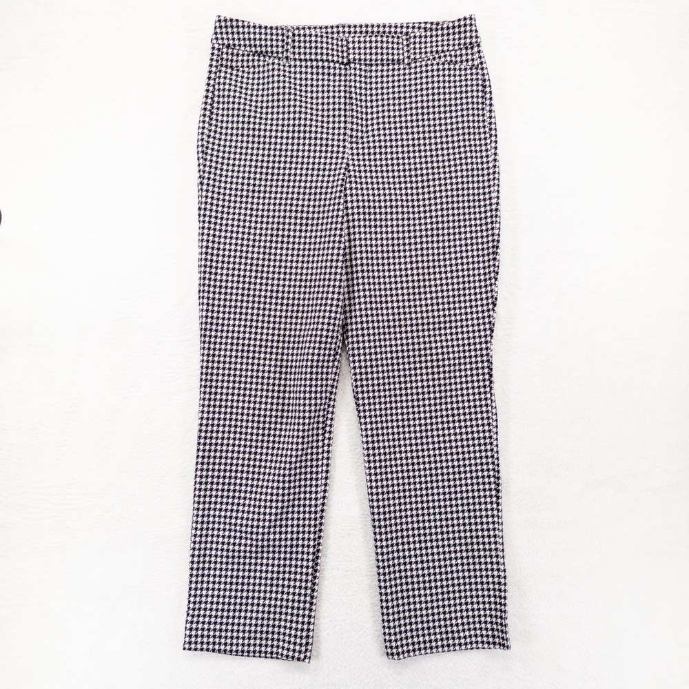Old Navy Pixie Ankle Pants Sz 10 Black White Houndstooth Stretch Business Casual